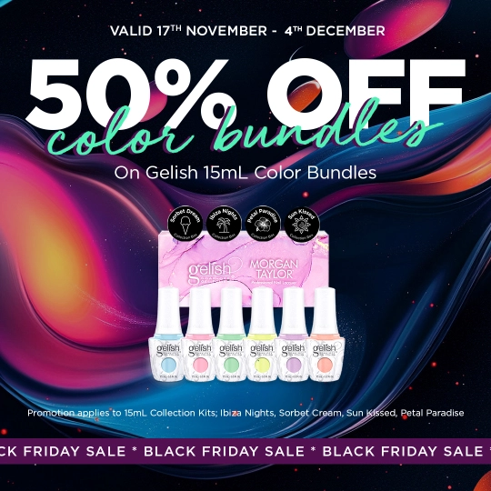 50% off in color bundles Gelish